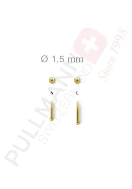 Gold-PVD Nasenstecker mit Ball