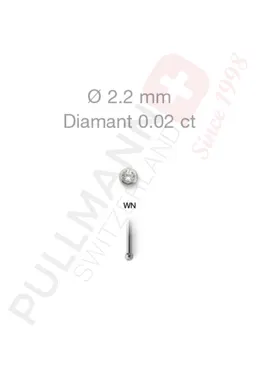 18K Weissgold Nasenstecker mit Diamant