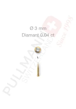 18K Gold Nasenstecker mit Diamant